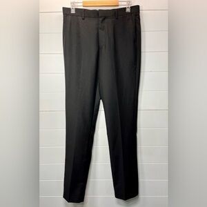 Vinci New York Mens Flat Front Adjustable Dress Pants Size 32x32 Silicone Band